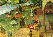 Pieter Bruegel detalj fran barnens lekar oil on canvas